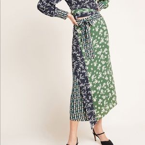 Anthropologie Waverly Floral Midi Skirt